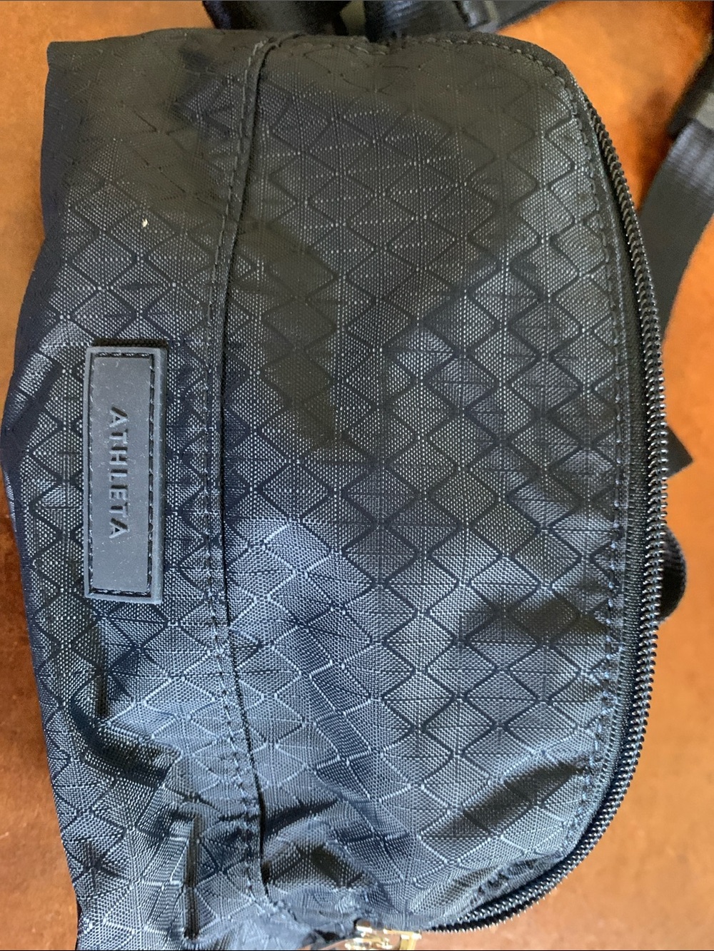 Athleta Black Men's Waist Bag with Textured Nylon Finish